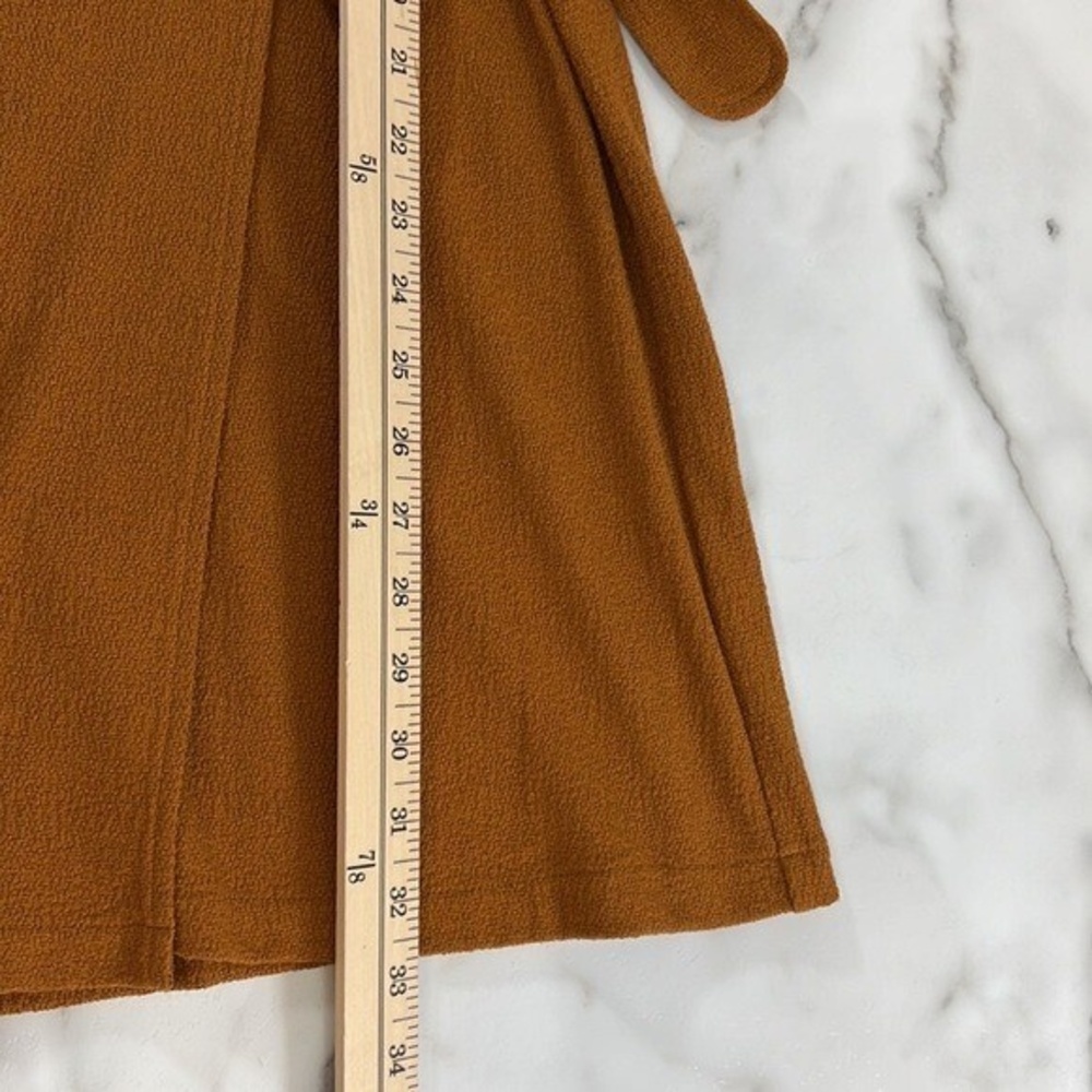 Texture & Thread Dress‎ Womens Small Orange Short Sleeve True Wrap Side Tie - Picture 10 of 10